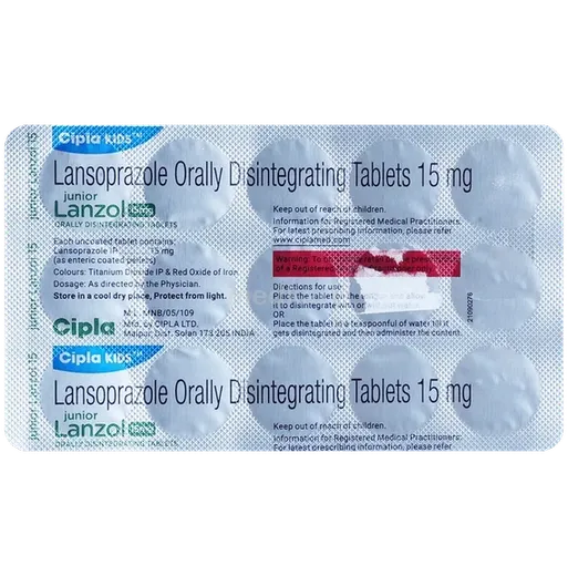 junior lanzol 15mg tablet 15's